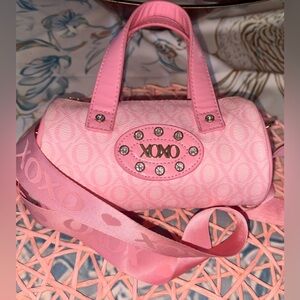 XOXO Baby Pink Mini Barrel Crossbody Bag